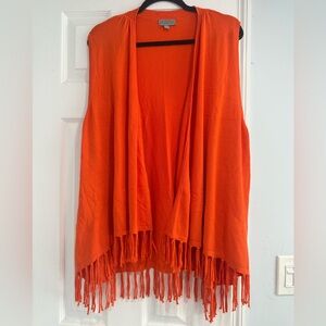 Joseph Orange Fringe Vest